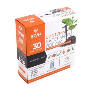 Система капельного полива от емкости Жук №8 с регулируемыми капельницами на 30 растений с тайм (7343-00)