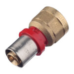 Соединитель прямой Tiemme 16(пресс) х 1/2 ВР(г)