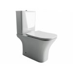 Унитаз-компакт Ceramicanova Alfa Rimless безободковый с универсальным выпуском с сиденьем дюропласт микролифт белый (CN9002)