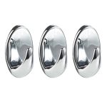 Крючок для ванной Kleber Strong одинарный самоклеящийся пластик хром (3 шт.) (KLE-SG004/9660)