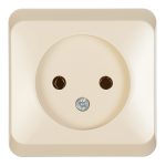 Розетка Systeme Electric Этюд накладная кремовая (PA16-001K)