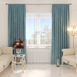 Штора бархат серо-голубая 180х275 см Legrand Бархат (58091929)