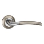 Ручка дверная Punto Ardea круглая розетка матовый никель/хром