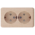 Розетка Systeme Electric Этюд накладная сосна со шторками (PA16-008D)