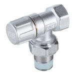 Клапан запорный угловой Far 1/2 НР(ш) х 1/2 ВР(г) для радиатора (FV 1200 12)