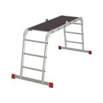 Лестница алюминиевая трансформер четырехсекционная 3 ступени Новая высота NV3331 профессиональная г-образная