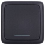 Выключатель Hegel Alfa одноклавишный накладной черный с подсветкой (ВА10-114-08)