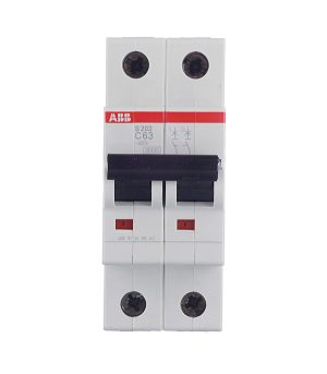 Автоматический выключатель модульный ABB S202 2P 63А тип C 6 кА 400 В (2CDS252001R0634)
