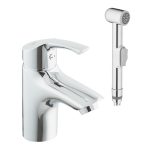 Смеситель для раковины с гигиеническим душем Lemark Plus Strike хром однорычажный (LM1116C)