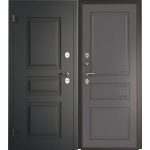 Дверь входная с терморазрывом Промет Норд левая букле графит - нубук графит 880х2050 мм