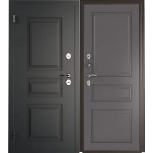 Дверь входная с терморазрывом Промет Норд левая букле графит - нубук графит 880х2050 мм