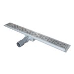 Лоток душевой Ore с гидрозатвором 500х60 мм d40 мм решетка из нержавеющей стали (Drain H2)