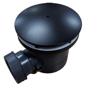 Сифон для душевого поддона Wirquin Black Touch 1 1/2х40 мм проточный с выпуском d90 мм с соединением 40/50 мм (30120734)