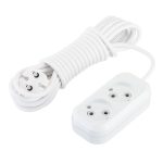 Удлинитель Makel 2 розетки 5 м ПВС 2х0,75 кв.мм 10 А 2,2 кВт белый (MGP104)