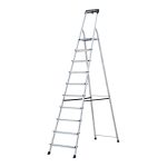 Стремянка алюминиевая 10 ступеней 80 мм с лотком-органайзером 2,16 м Новая высота