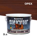 Антисептик Акватекс Викинг декоративный для дерева орех 9 л