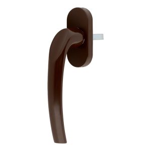 Ручка оконная коричневая металл НР
