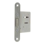 Замок врезной Омега ЗВ 8-4 для входной двери хром 3 ключа