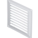 Решетка вентиляционная стальная Era 150х150 мм с сеткой белая