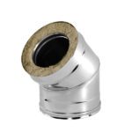 Отвод Вулкан V50R 45° х d150х250 мм с изоляцией AISI 321/304