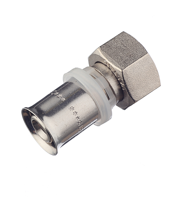 original-3394.jpg Соединитель прямой Valtec (VTm.222.N.001604) с накидной гайкой 16(пресс) х 1/2 ВР(г) — изображение 1