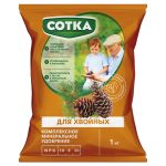 Удобрение минеральное сухое для хвойных растений гранулированное Тукосмесь Сотка 1 кг