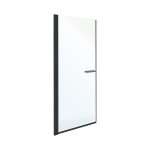 Душевая дверь Ulitka Colibri стекло прозрачное 80х195 см профиль черный 6 мм распашная (74104217)