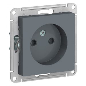 Розетка Systeme Electric AtlasDesign встраиваемая грифель со шторками (ATN000749)