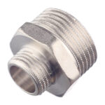 Ниппель переходной Stout 1 НР(ш) х 1/2 НР(ш) латунный (SFT-0004-000112)