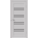 Дверь межкомнатная Linea 8 600х2000 мм ПВХ эмалит серая со стеклом с замком