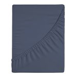 Простыня на резинке 180х200х25 см перкаль синяя Василиса Idea