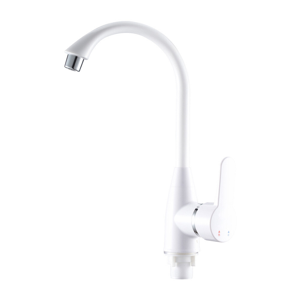 original-34431.jpg Смеситель для кухни РМС PL белый с высоким изливом однорычажный (PL5-017F) — изображение 1