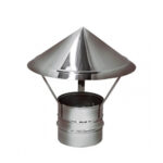 Зонт d115 мм на расширителе зеркальный без изоляции AISI 304