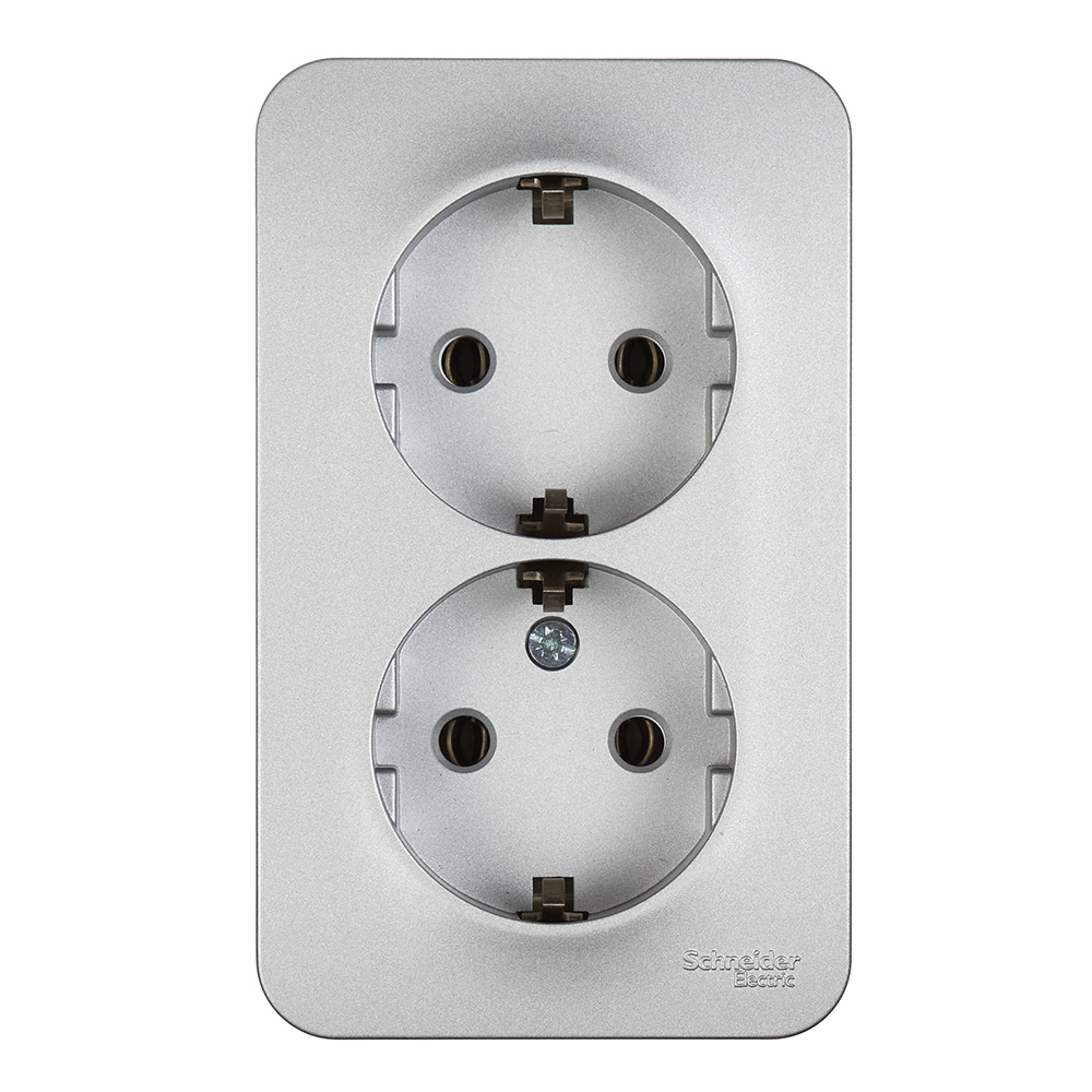 original-3461.jpg Розетка Systeme Electric Blanca накладная алюминий (BLNRA010213) — изображение 1