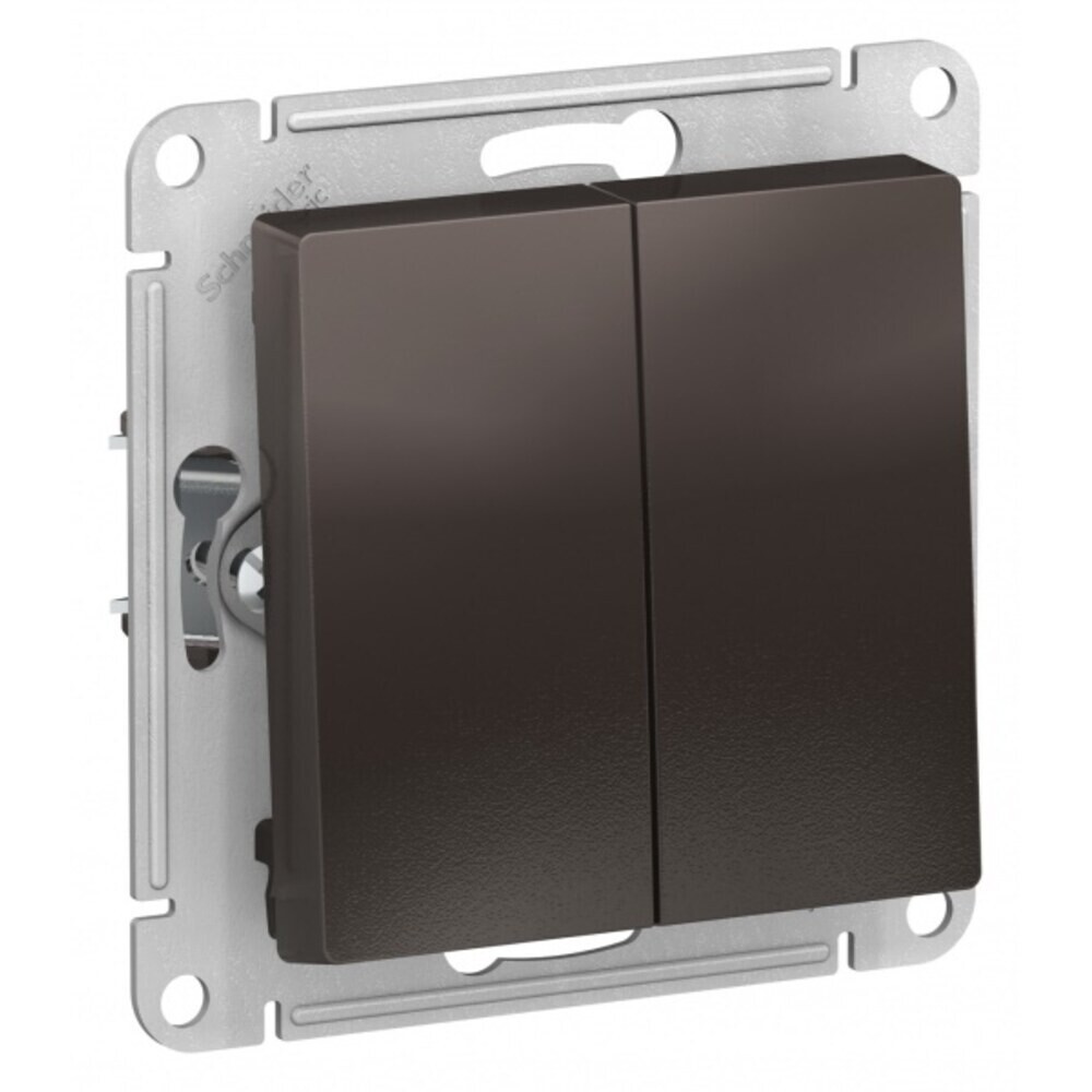 original-3489.jpg Выключатель Systeme Electric AtlasDesign двухклавишный встраиваемый мокко (ATN000651) — изображение 1