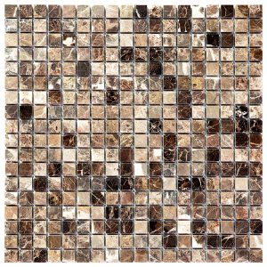 Мозаика Mir Mosaic Natural i-Tilе коричневая из натурального камня 298х298х4 мм глянцевая