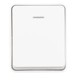 Выключатель Systeme Electric AtlasDesign Profi54 одноклавишный накладной белый с подсветкой (ATN540113)