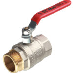 Кран шаровой латунный Valtec Base 1 1/4 ВР(г) х 1 1/4 НР(ш) ручка прямой (VT.215.N.07)