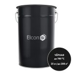 Эмаль термостойкая Elcon Max Therm 700 градусов черная 25 кг