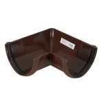 Угол желоба Технониколь пластиковый d125 мм 90° коричневый RAL 8017