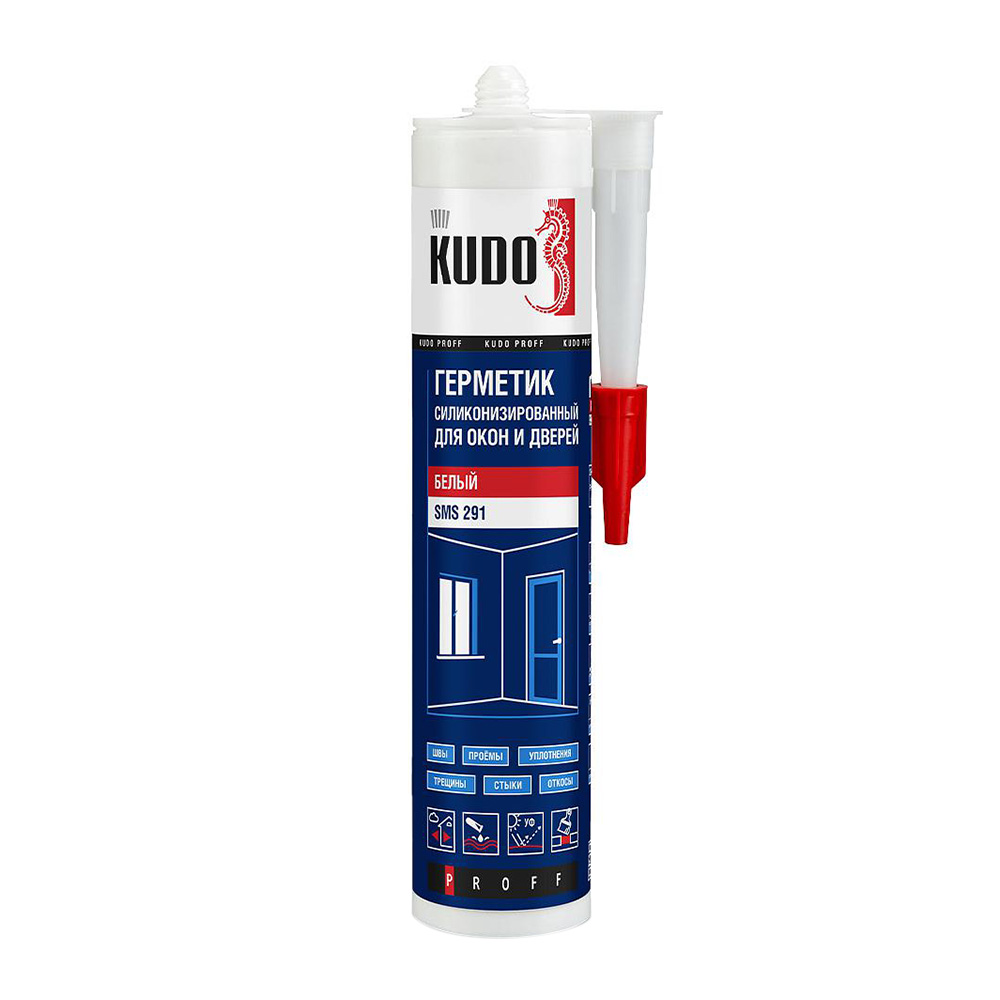 original-36245.jpg Герметик силикон-акриловый для окон и дверей Kudo Proff белый 280 мл — изображение 1
