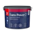 Краска моющаяся Tikkurila/Tikkivala Euro Power 7 база А белая 9 л