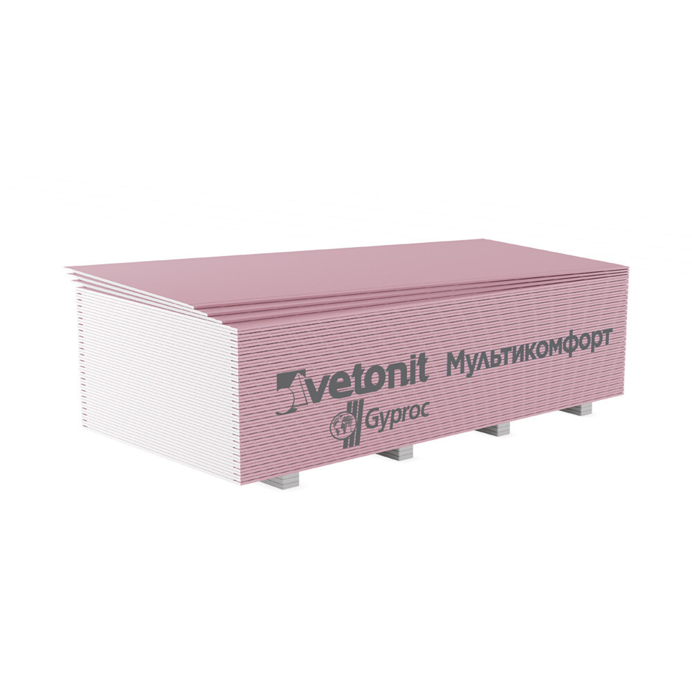 original-36561.jpg Гипсокартон Vetonit (Gyproc) Мультикомфорт 2500х1200х12,5 мм звукоизоляционный влаго-огнестойкий высокопрочный — изображение 1