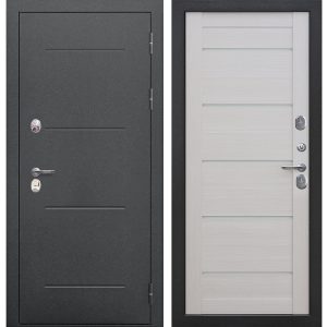 Дверь входная с терморазрывом Ferroni Isoterma правая антик серебро - лиственница бежевая 860х2050 мм