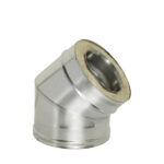 Отвод Дымок 45° х d115х200 мм с изоляцией AISI 439