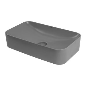 Раковина Abber Rechteck 61 см накладная серая матовая (AC2204MG)
