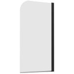 Шторка на ванну распашная 80х140х0,6 см профиль черный Abber Ewiges Wasser (AG52080B)