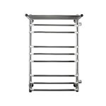 Полотенцесушитель водяной Indigo Brace 800х500 мм лесенка с боковым подключением 600 мм справа с полкой хром