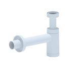 Сифон для раковины АНИ пласт 1 1/4х40 мм без выпуска с соединением 40 мм белый (BRB1004)