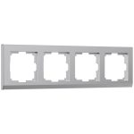 Рамка Werkel Stark четырехместная серебряная (a050912)